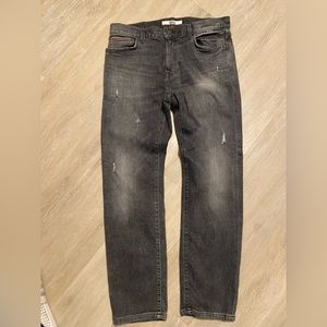 Tommy Hilfiger grey wash distressed slim fit jeans 34x30